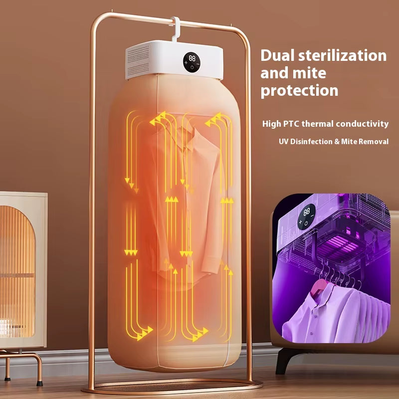High Quality Foldable Portable Clothes Dryer Travel Small/Compact Drying Machine for Apartment, RV, Travel